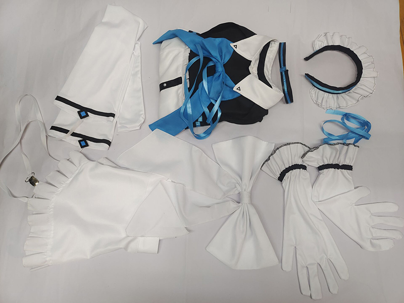Spiel Blau Archiv Itinose Asena Cosplay Kostüm Frauen Nette Maid Kleid Halloween Party Anzug Anime Kleidung Nach Maß – Detail 4