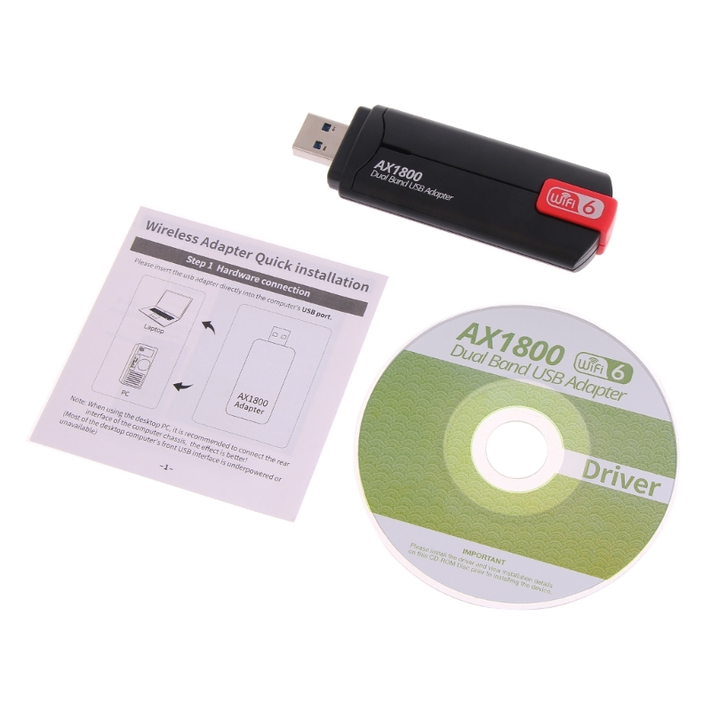 Wi-Fi 6 USB Адаптер Двухдиапазонный AX1800 USB3.0 WiFi6 Адаптер 2.