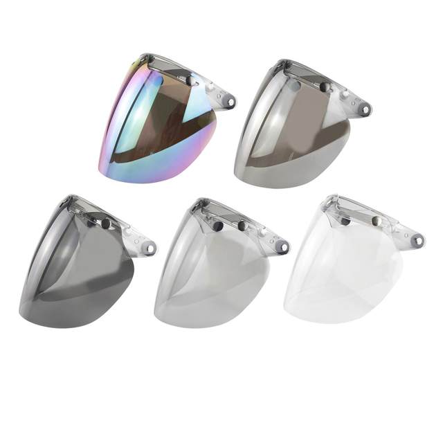 Windproof 3 Snap Visor Lens  for Open Face s  Visor Face  Wind Motorcycle Bubble  Lens Visor