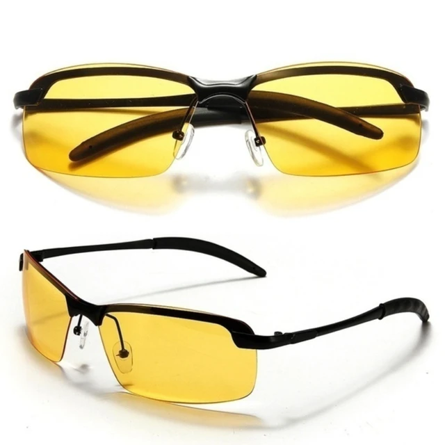 Unisex Square Yellow Lenses Night-Vision Glasses Driving Glasses Men Women  Windproof Driving Goggle - AliExpress