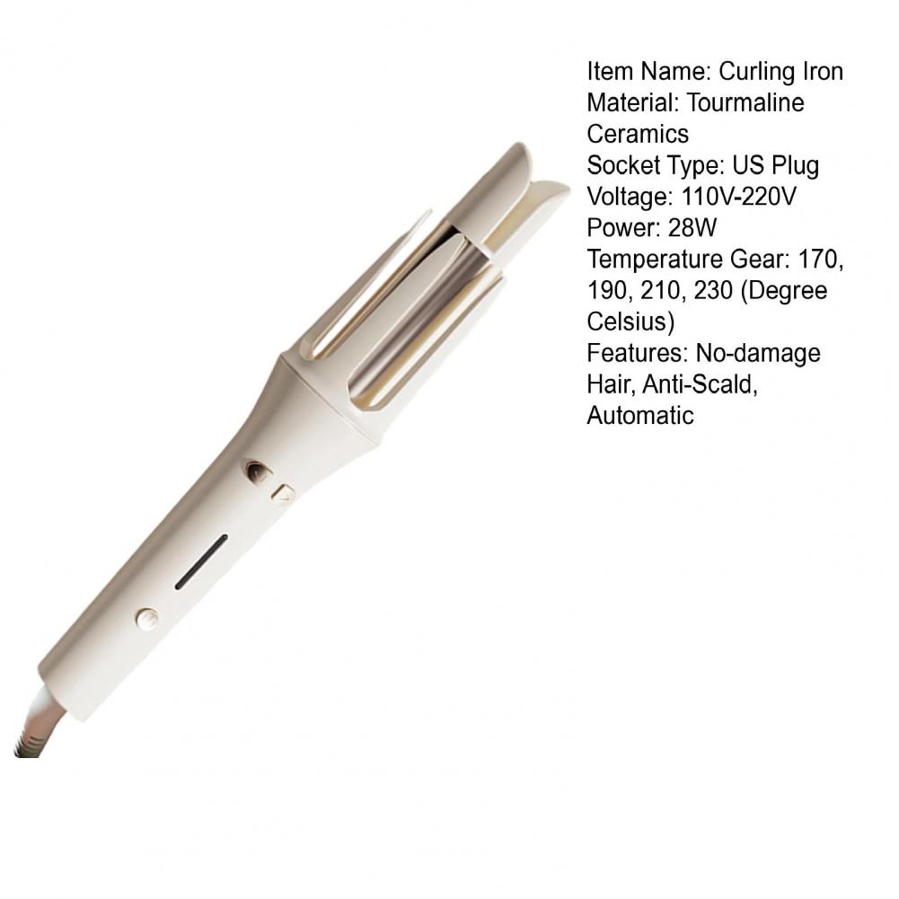 Description Picture 3 of itemAutomatic Hair Curling Iron Anti-tangle Hair Curler Professional 32mm Ceramic Hair Curling Iron with for Women for Diy