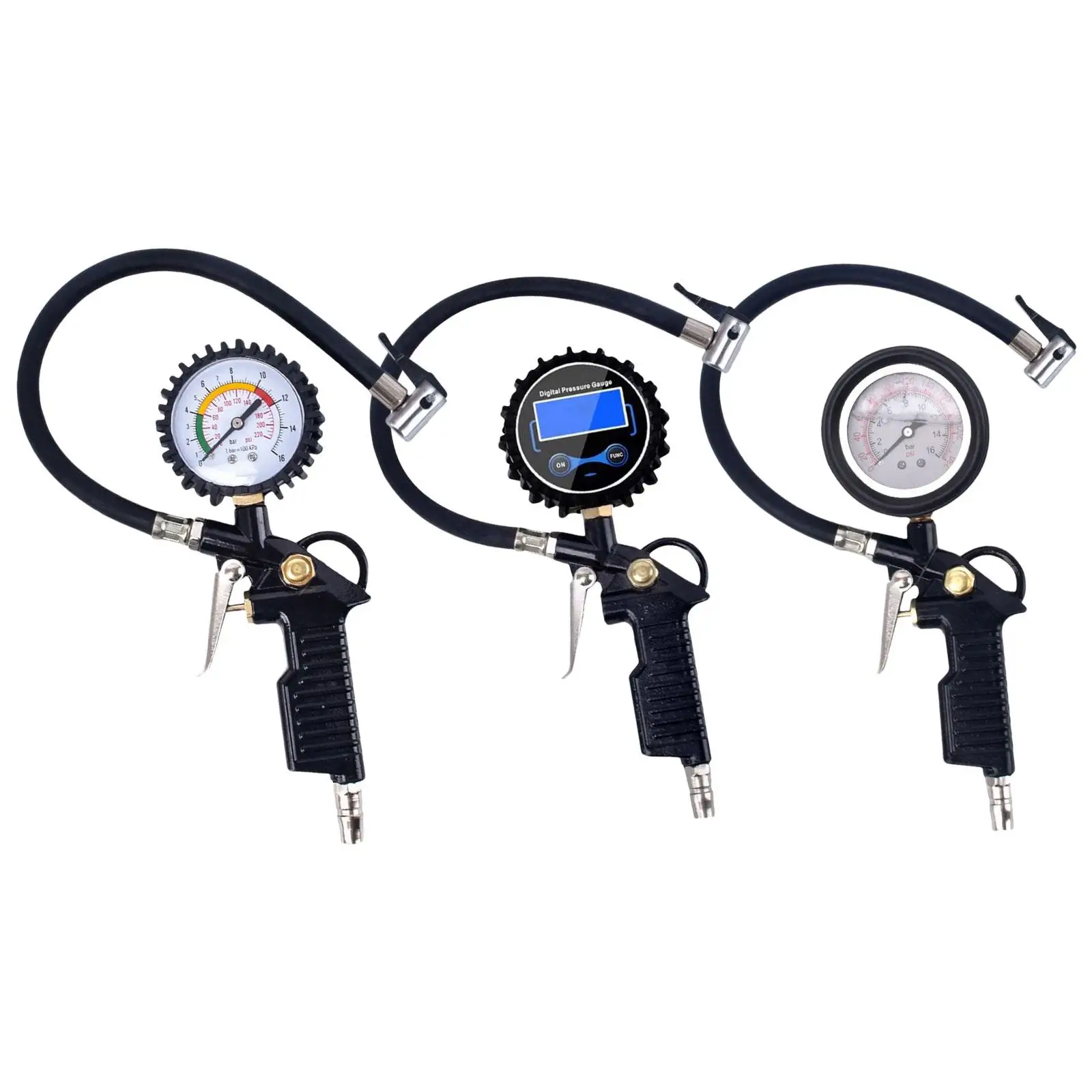 Automobile Tire Pressure Gauge Universal with Backlight Shockproof Fit for Tire Shops