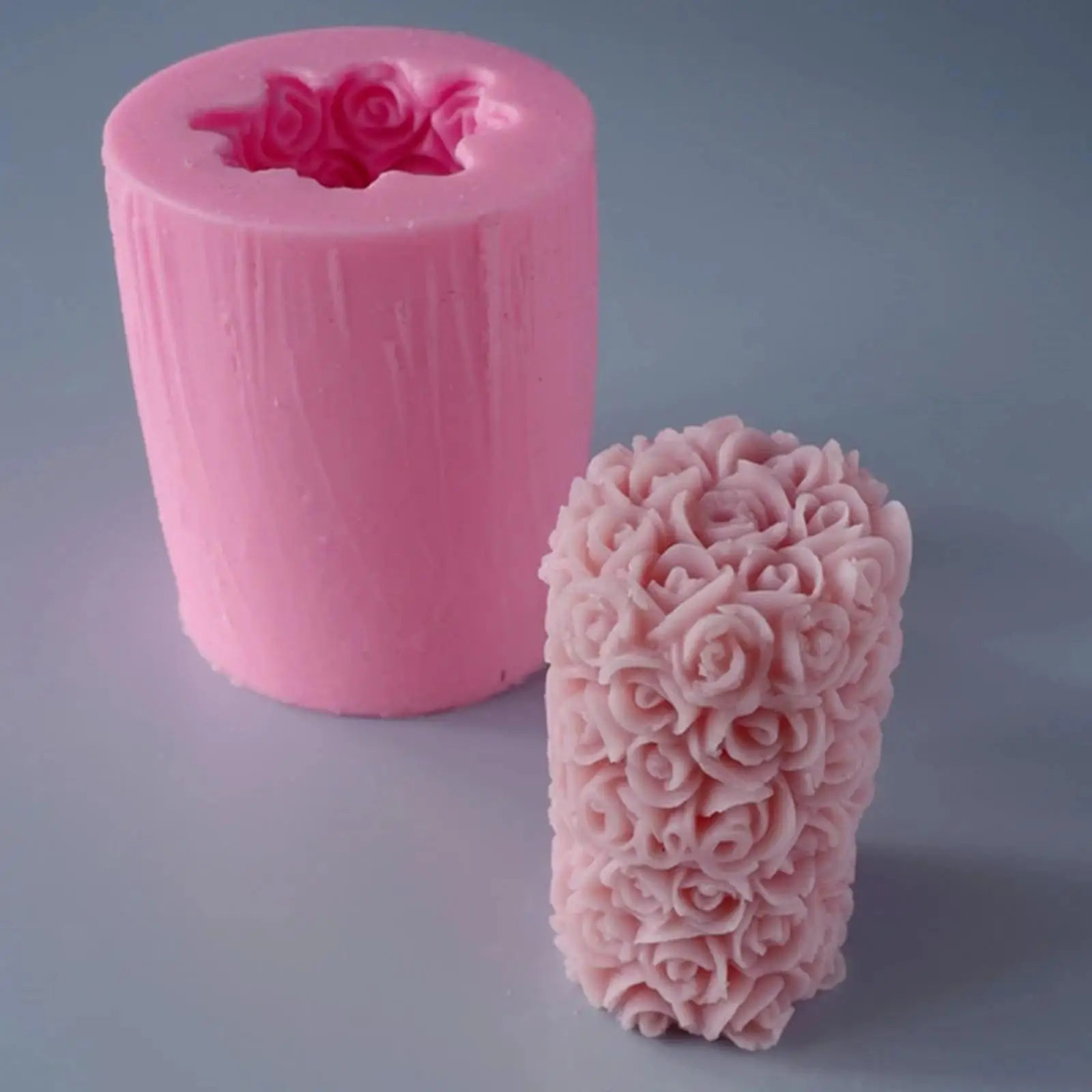 Handmade Rose Flower Candle Mold Resin Casting Plaster Candle Making Mould