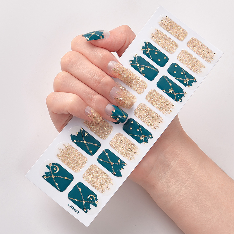 Best of Baking Free Classic Contrast Green Fashion Nail Art Stickers Collection Manicure DIY Nail Polish Strips Wraps For Party Decor Reviews & Tips