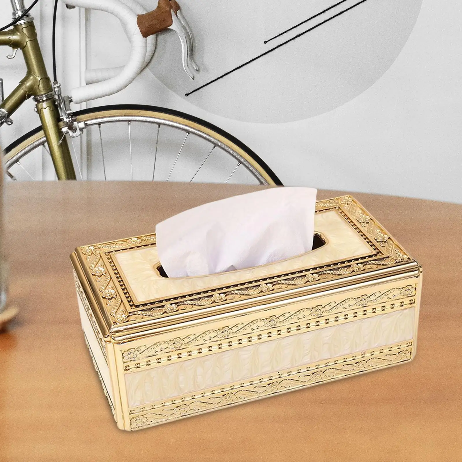 European Style Tissue Box Napkin Paper Holder Case Napkin Storage Box Tissue Holder for Restaurant Living Room Decoration