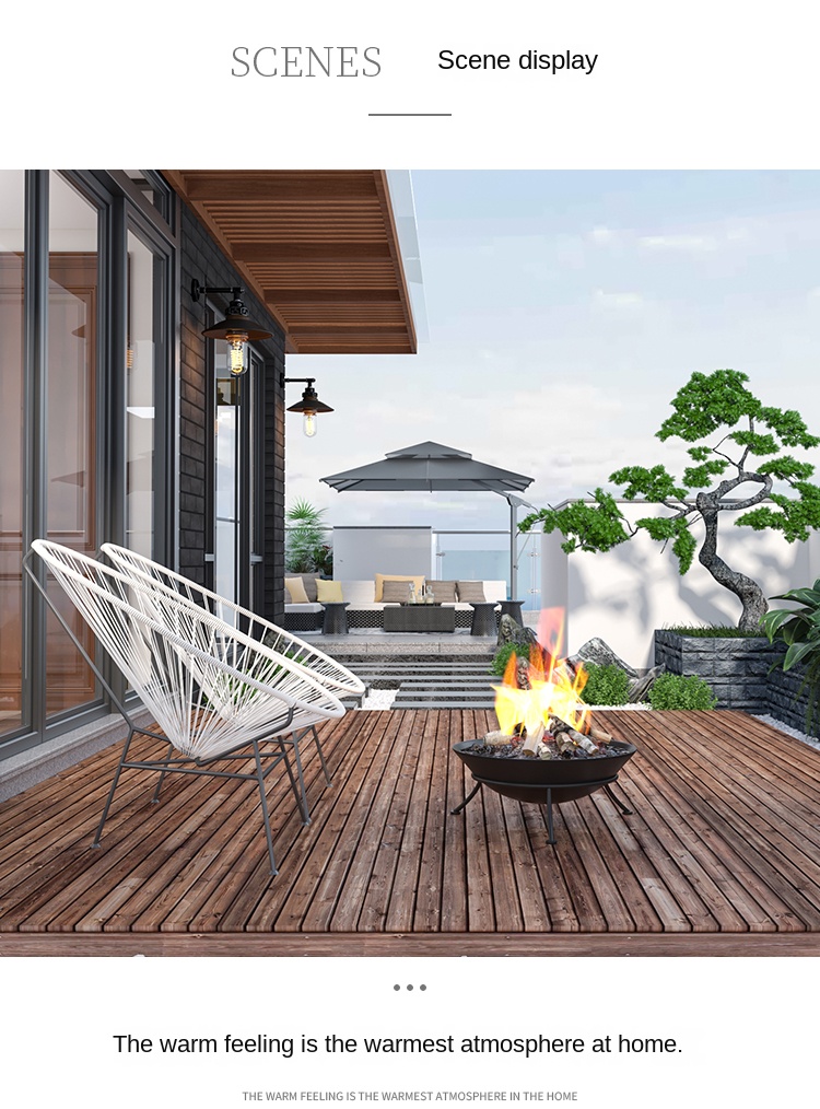 fundido firepit lareira jardim ao ar livre