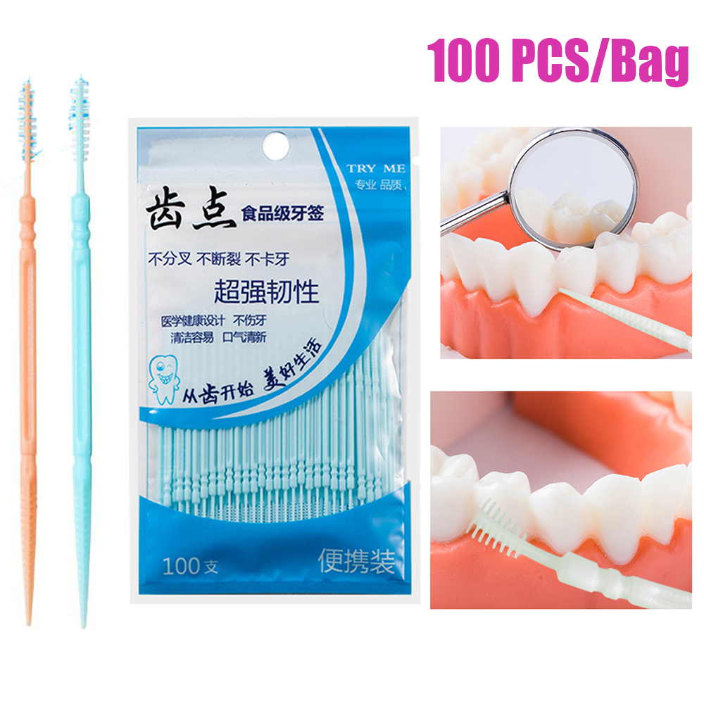 Best of 100 PCS Teeth Cleaning Toothpick Disposable Double-Headed Oral Care Hygiene Floss Brush For Dental And Oral Hygiene Cleaning Reviews & Tips