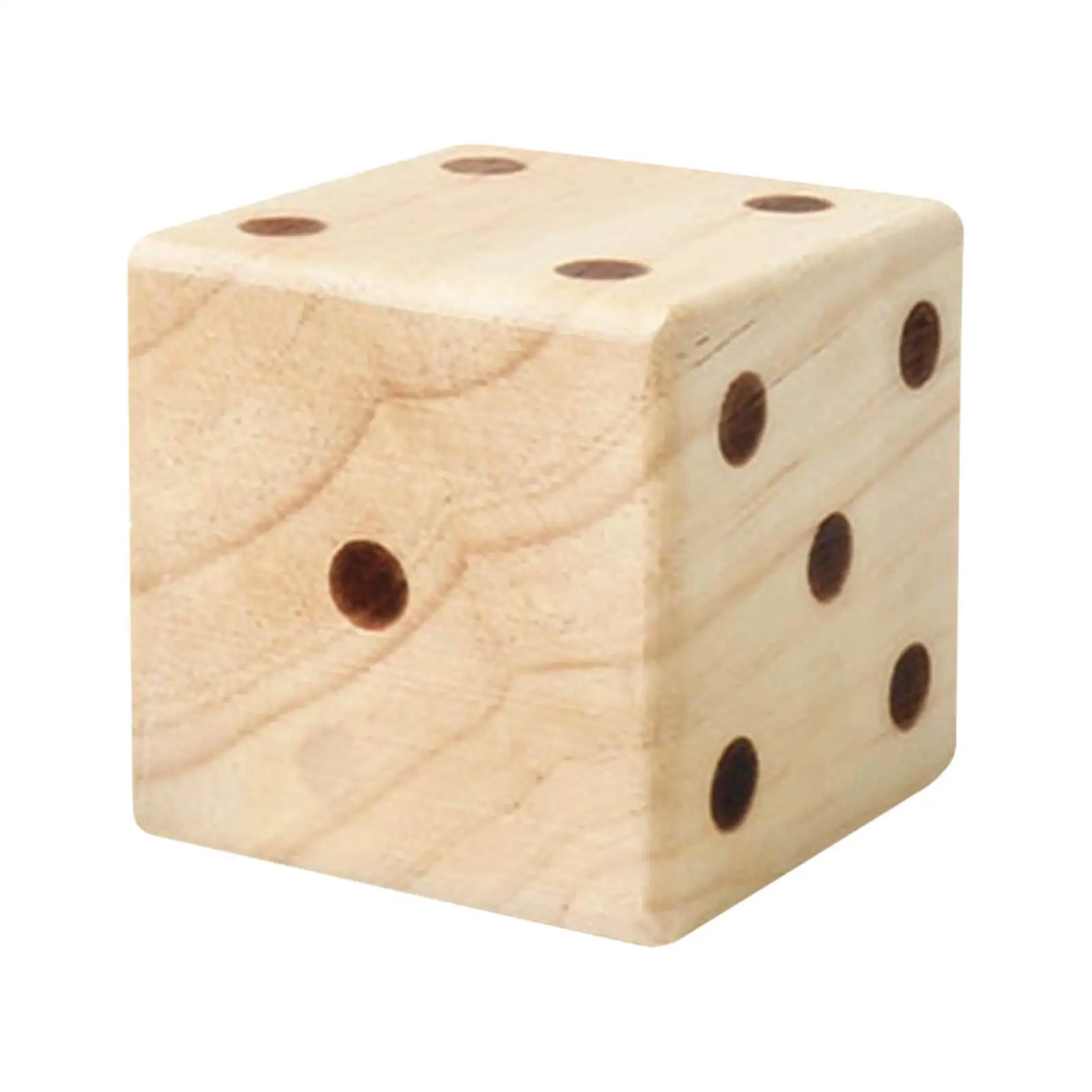 Giant Wooden Yard Dice 7cm/2.36inch Smooth Edge Lightweight Role Playing Dice for Outdoor Indoor Beach Kids Family Adults