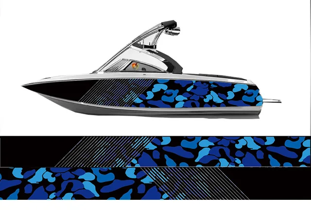 Camouflage Graphic Boat Vinyl Wrap Fishing Pontoon All Boats Decal