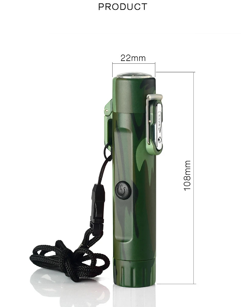 JL320Outdoor Waterproof Emergency Light with Lighting Double Arc Charging Lighter With