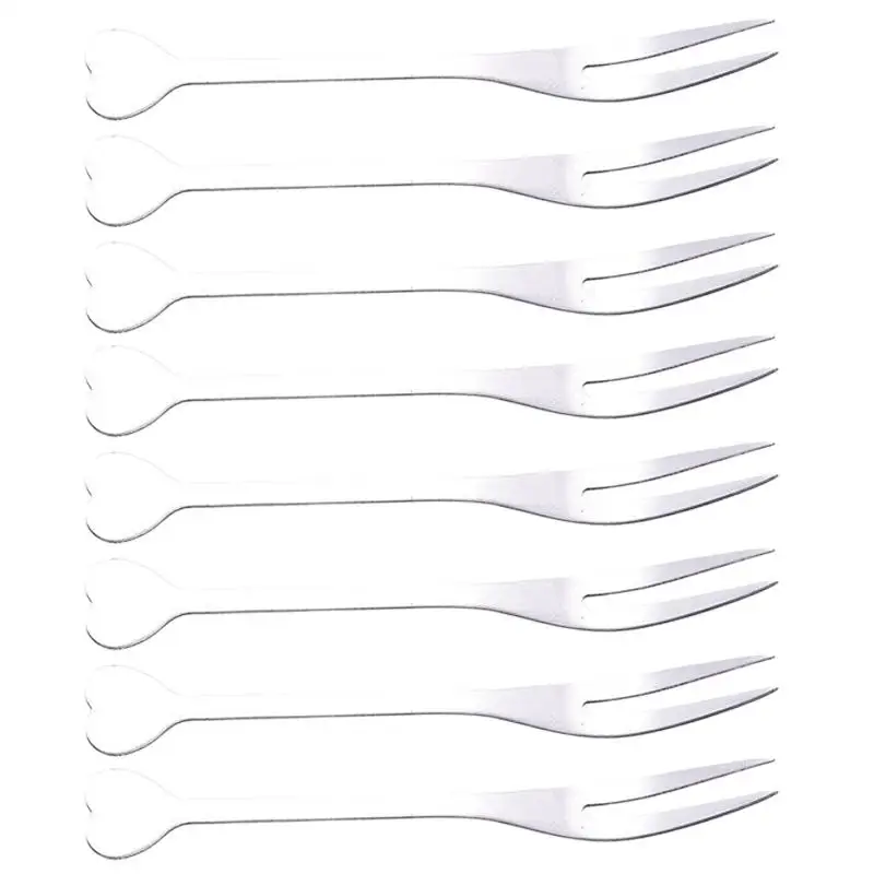 8Pcs Appetizer Forks Stainless Steel Pastry Fork for Halloween Wedding Party