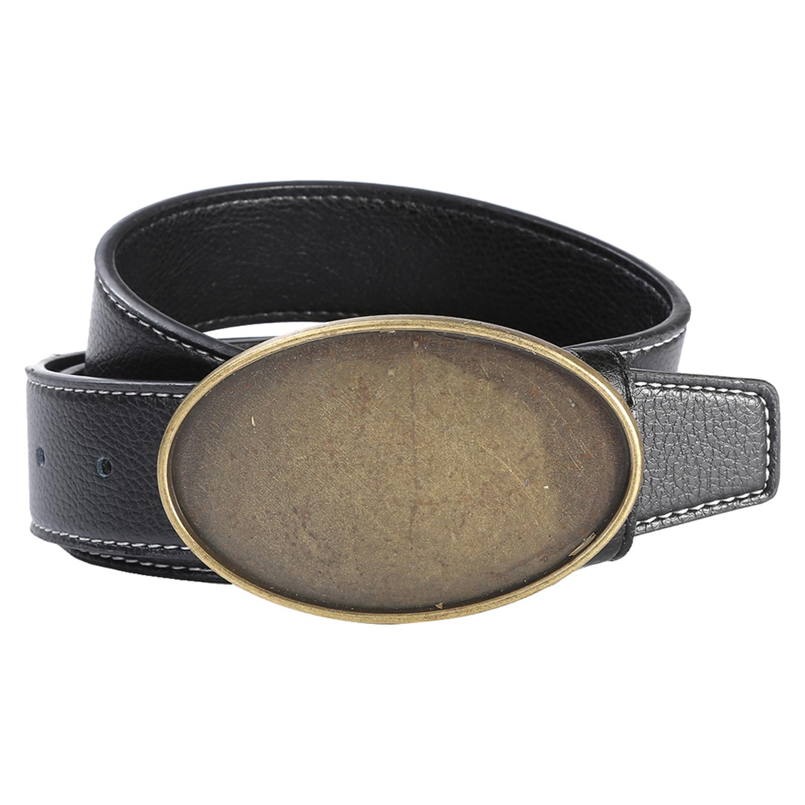 Mens Belt PU Leather Retro Style Gift Waist Belt Adjustable Western Cowboy Belt for Casual Pants Jeans Boyfriend Husband