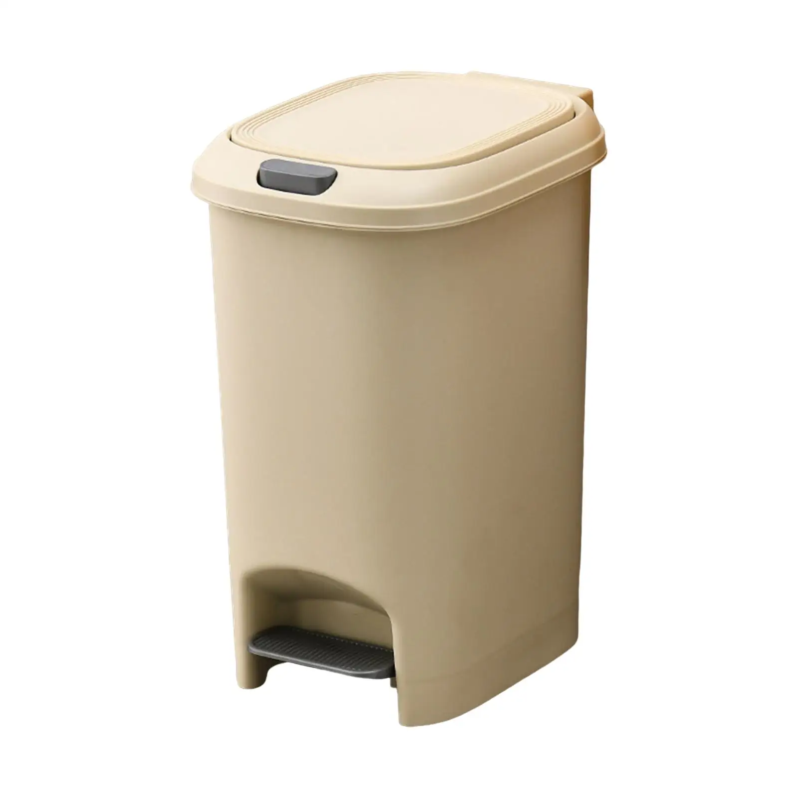 Step Trash Can Light Close Lid Rectangle 8L Removable Inner Bucket Household Dustbin for Hotel Livingroom Home Office Bathroom