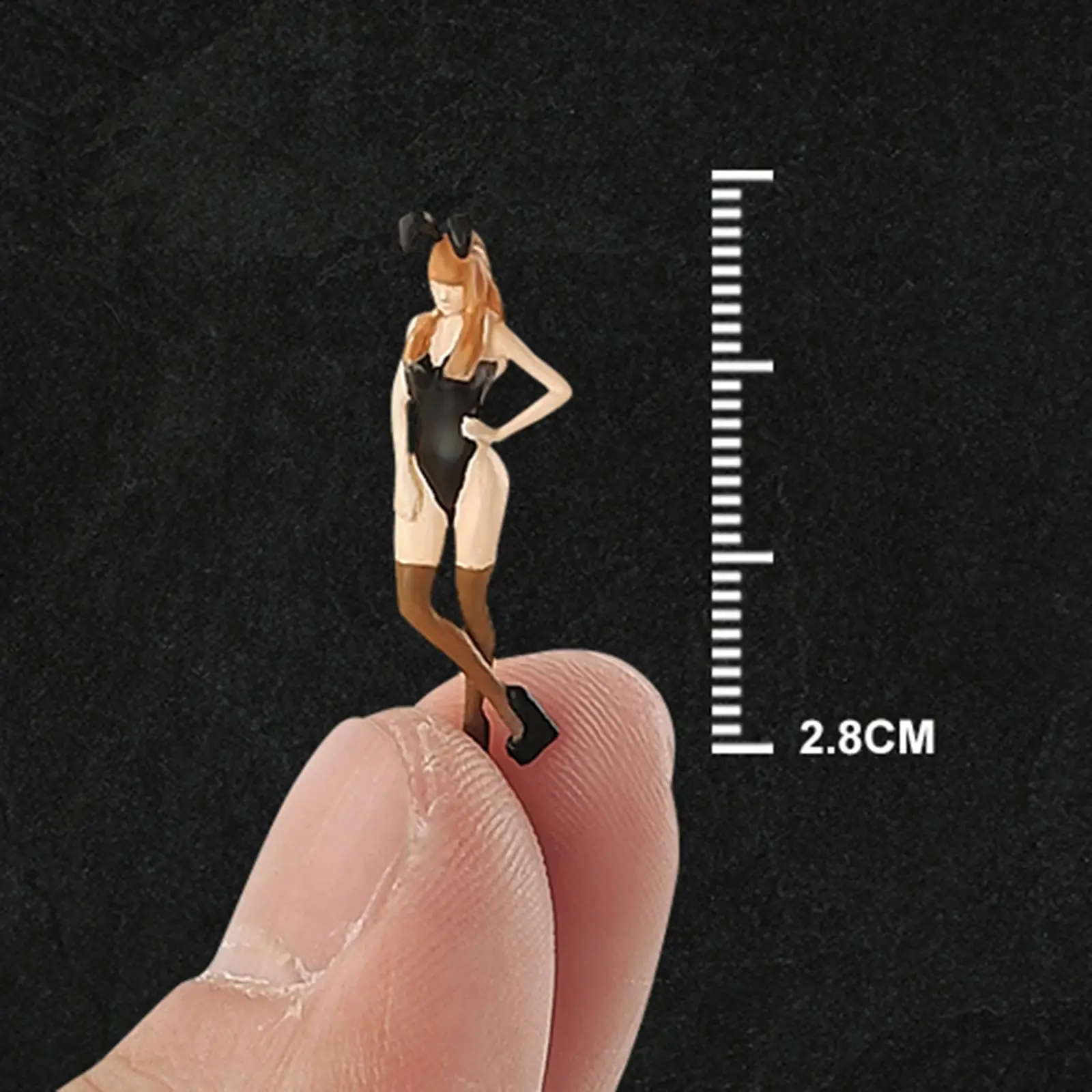 Realistic 1:64 Girls Figures Desk Decoration Tiny People Model for Dollhouse Micro Landscapes