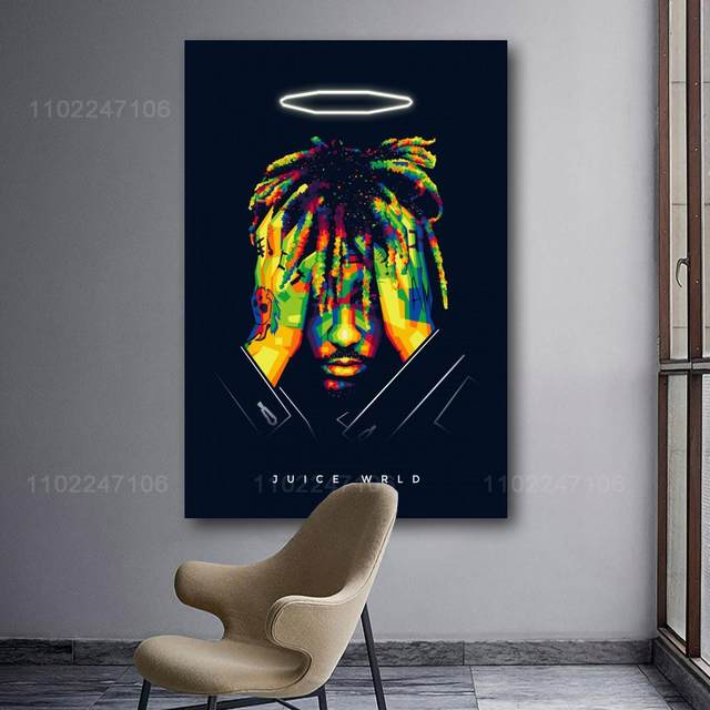 Juice wrld Original Graffiti Painting Juicy by Memento Big 36x24 Ready  to Hang Canvas Print - Original Art by Memento - Juice Wrld - Graffiti  Canvas Art