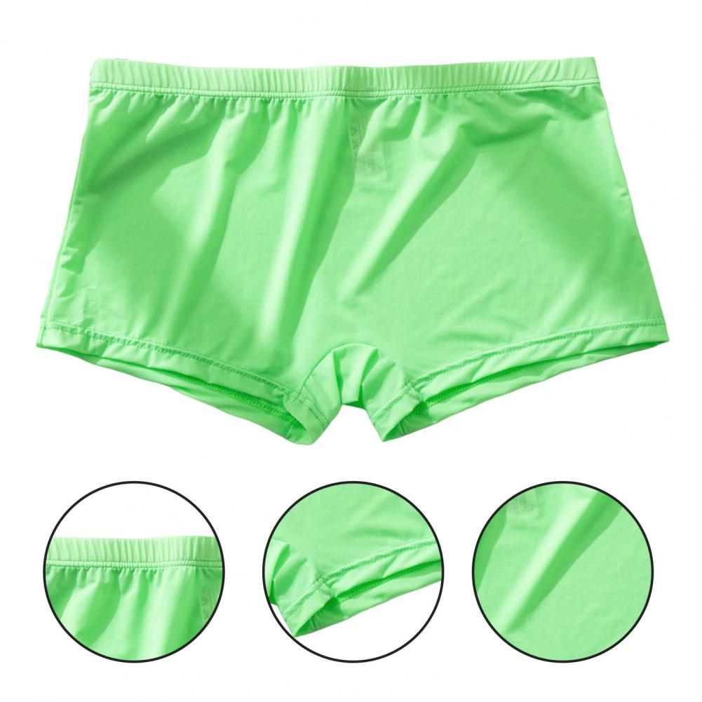 Title 1, Men Boxers Breathable Elastic Solid Color Low W...