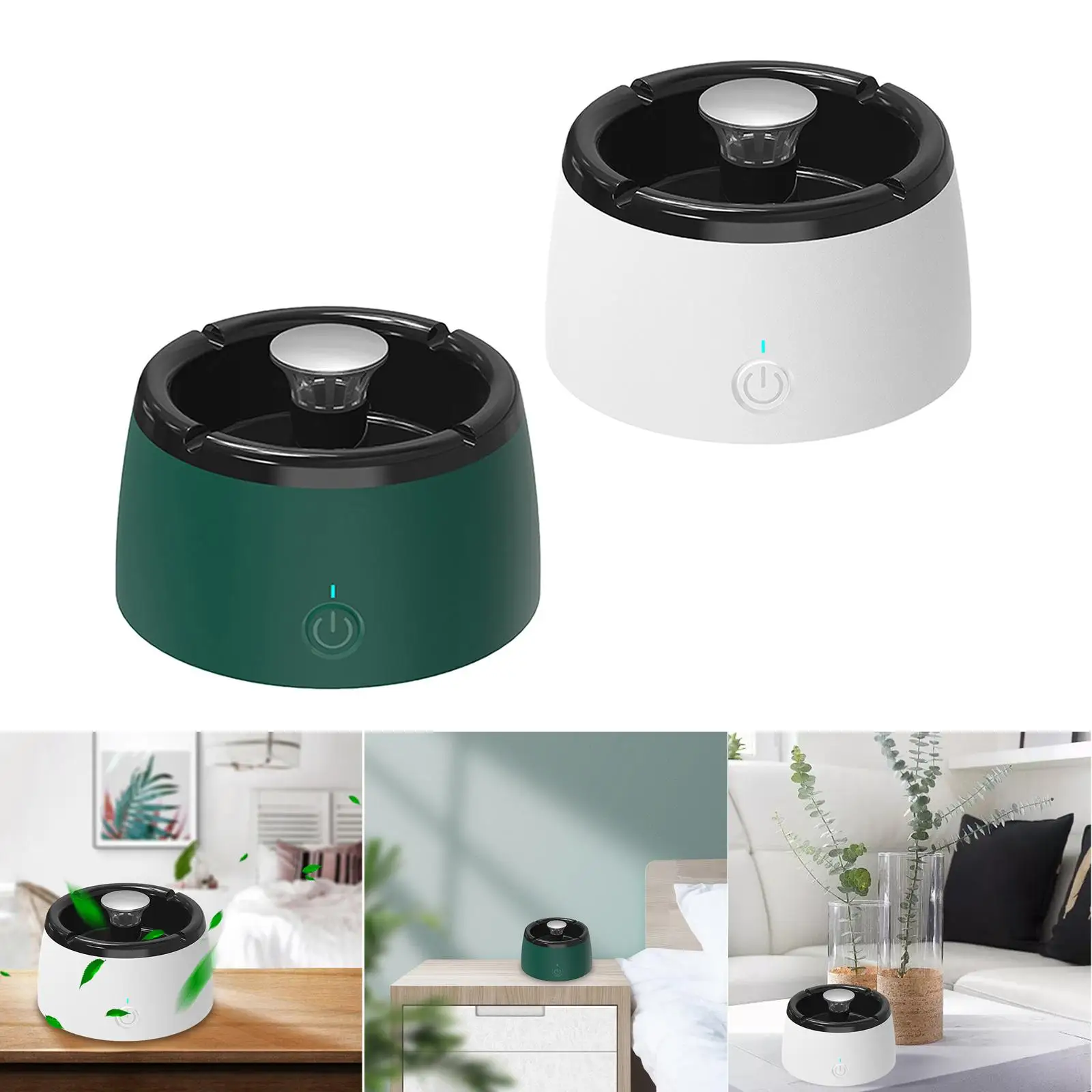 2x Air Purifier Ashtray Negative Ion Purifier Smart Ashtray for Indoor Outdoor