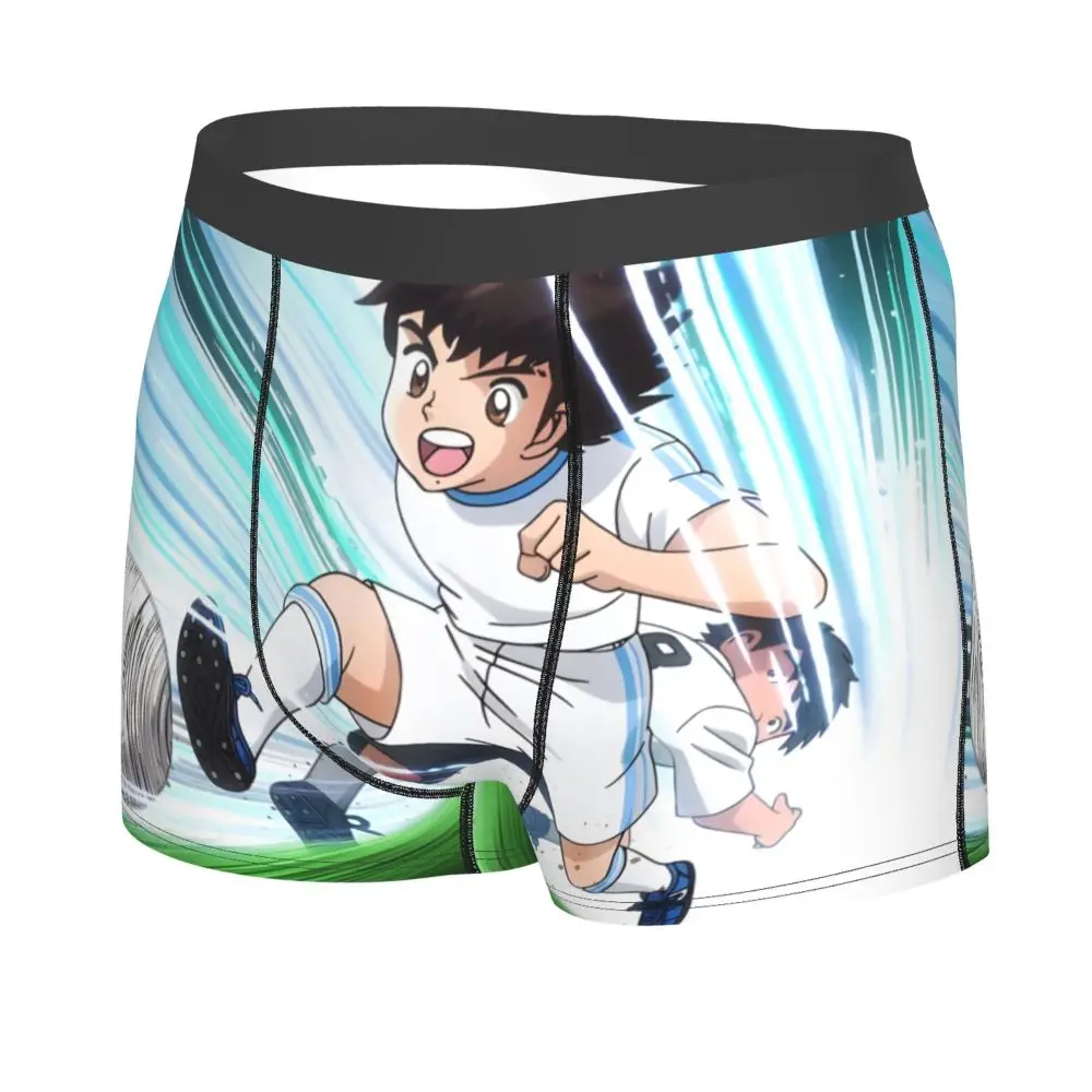 Kick The Football Captain Tsubasa Soccer Anime Underpants Breathbale Panties Male Underwear Print Shorts Boxer Briefs