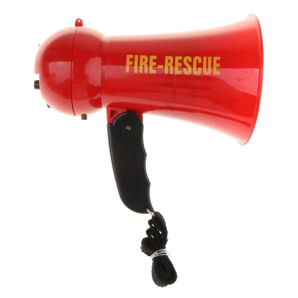 Kid Fireman Officer Megaphone W/  Sound for Kids Pretend Play Game Toy
