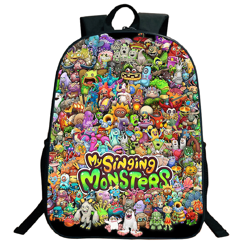 Waterproof grande Cartoon Schoolbag, My Singing Monsters