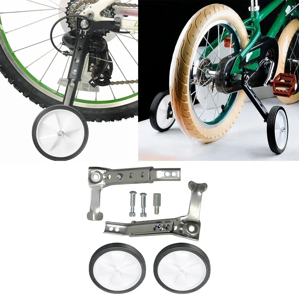 Pair Training Wheels for 16 18 20 4`` inch Single  Stabilizer Stabiliser Support Trainer