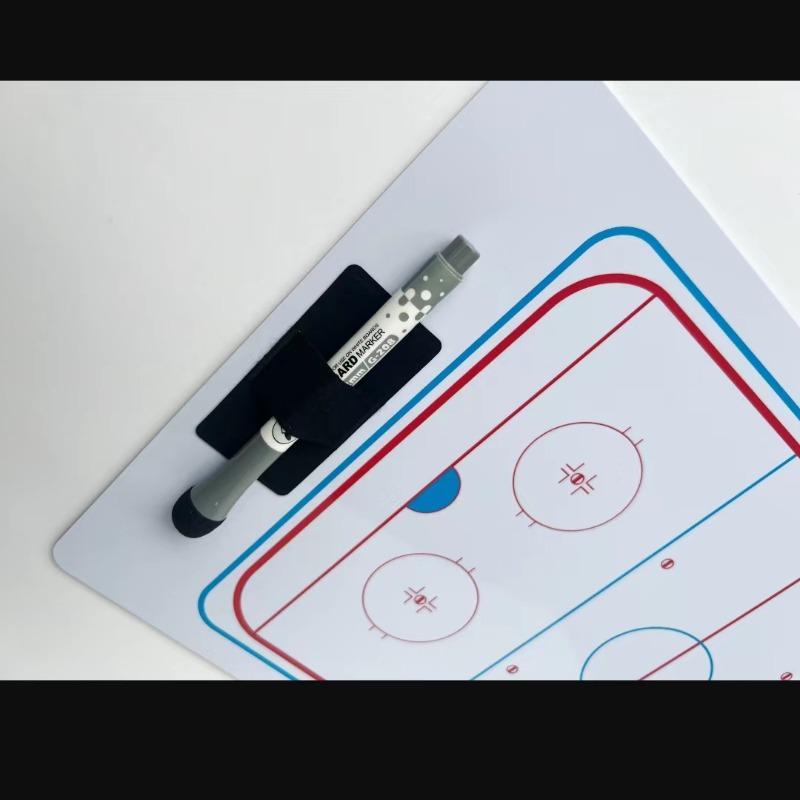 Description Picture 4 of itemIce Hockey Tactic Board PVC Wear-resistant Puck Training Match Coaching Clipboard Portable Ice Hockey Strategy Board Coach Gear
