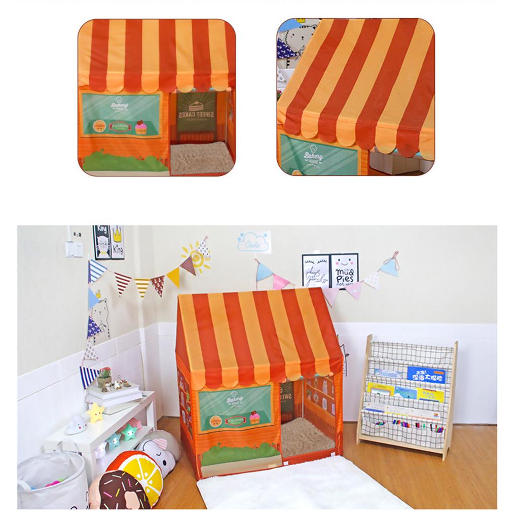 Folding  Up Playhouse Dessert House Game Tent Kids/Baby Ball Pit Indoor & Outdoor Toy - Orange