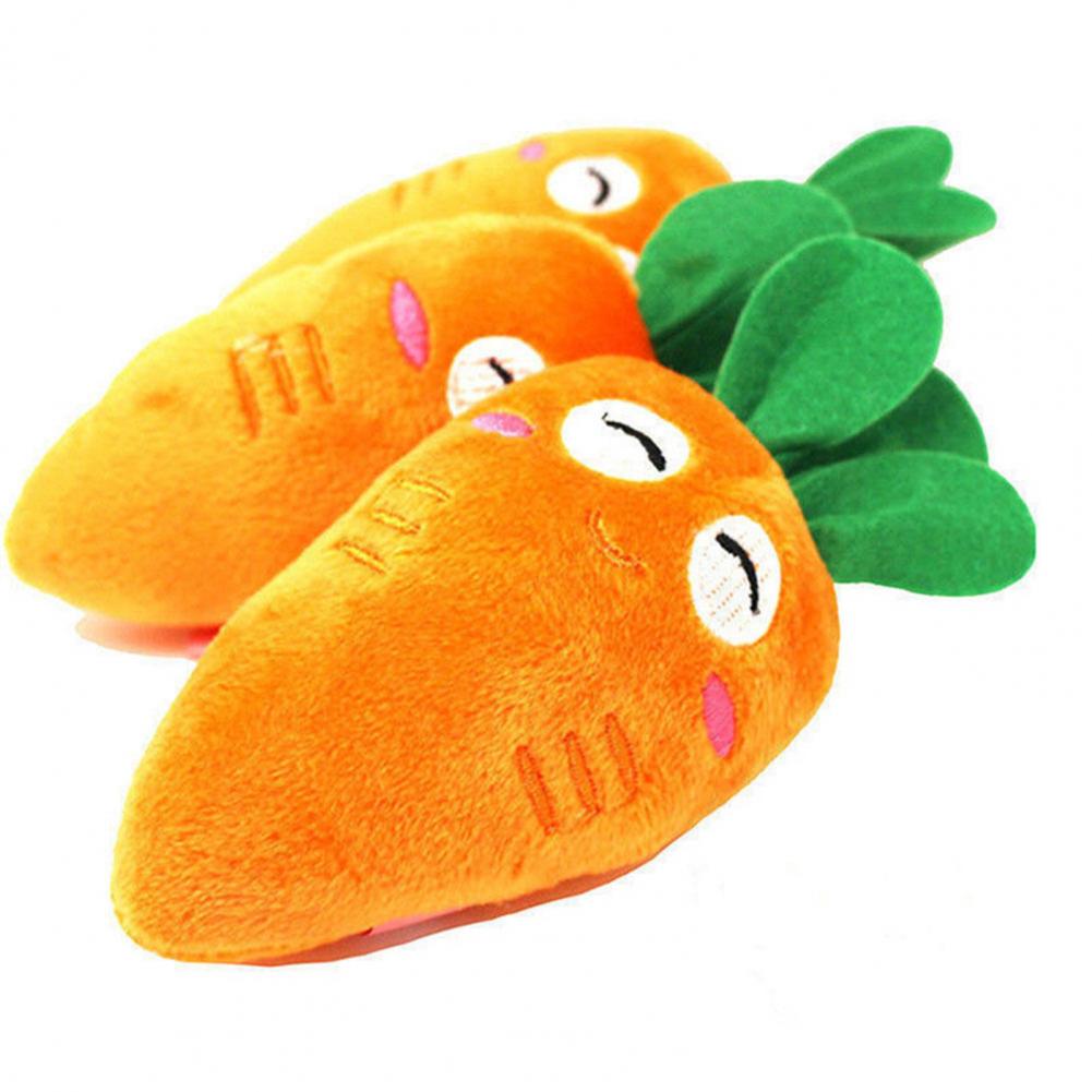 Haustier Puppe Karotte Form Kauen Spielzeug Für Hunde Welpen Quietsche Knochen Molaren Hund Helle-farbige Elastische Plüsch Haustier quietscher Puppe Für Zuhause – Detail 8