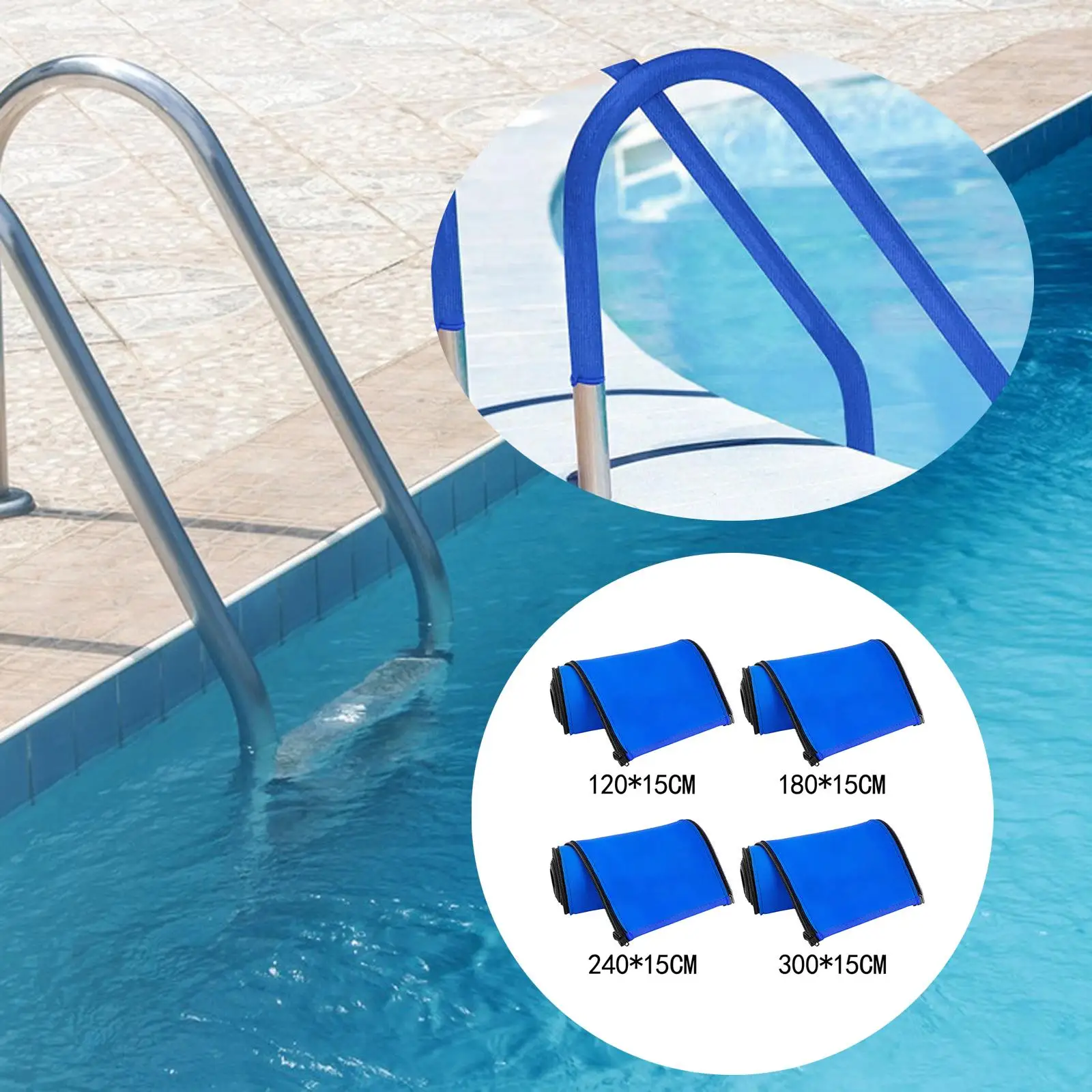 Zippered Pool Handrail Cover Hot Tub Durable Rail Slip Cover Swimming Pool Ladder Pool Hand Cover Pool Handle Cover