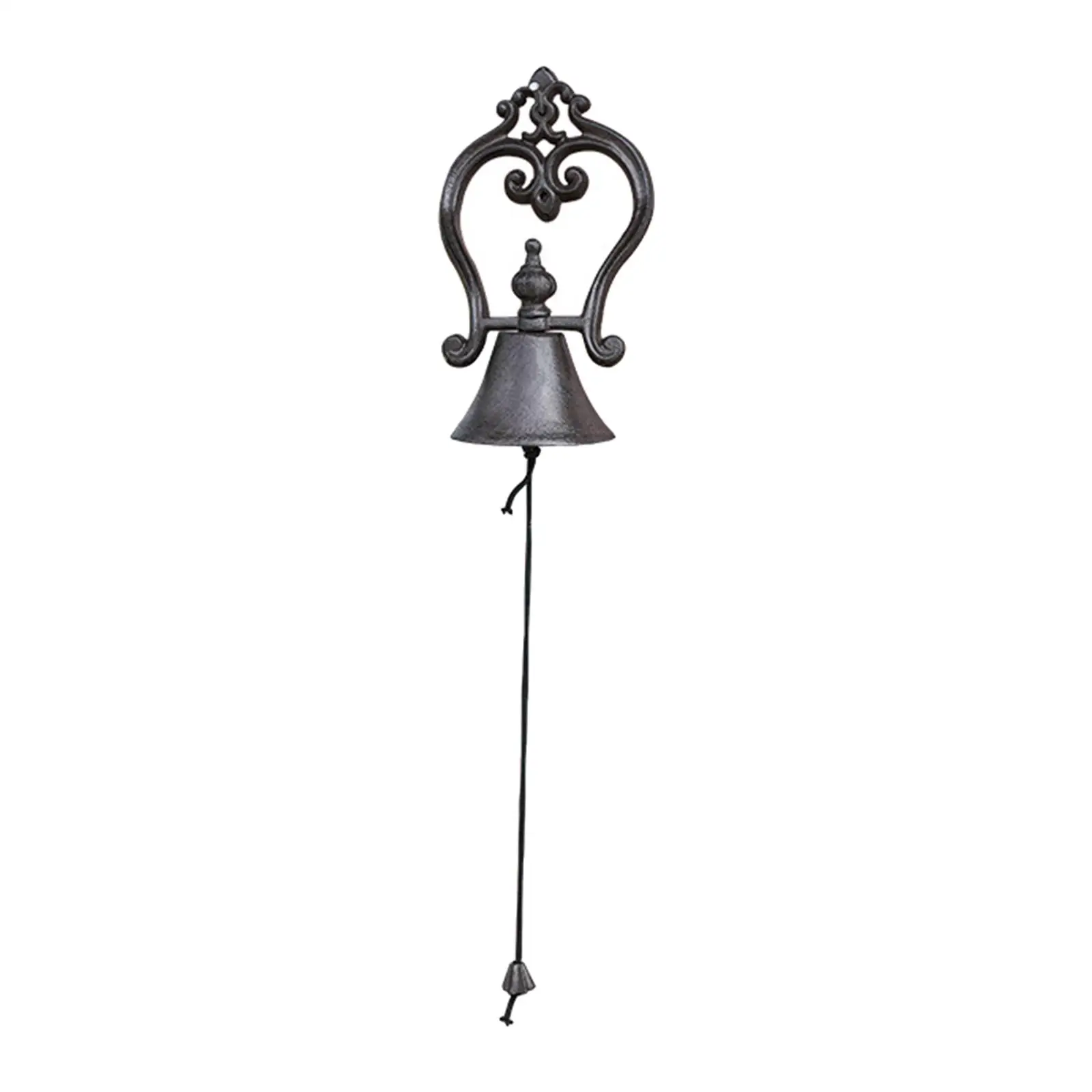 Manually Shaking Dinner Bell, Outside Metal Decorative Bell, Cast Iron Wall Hanging Bell,