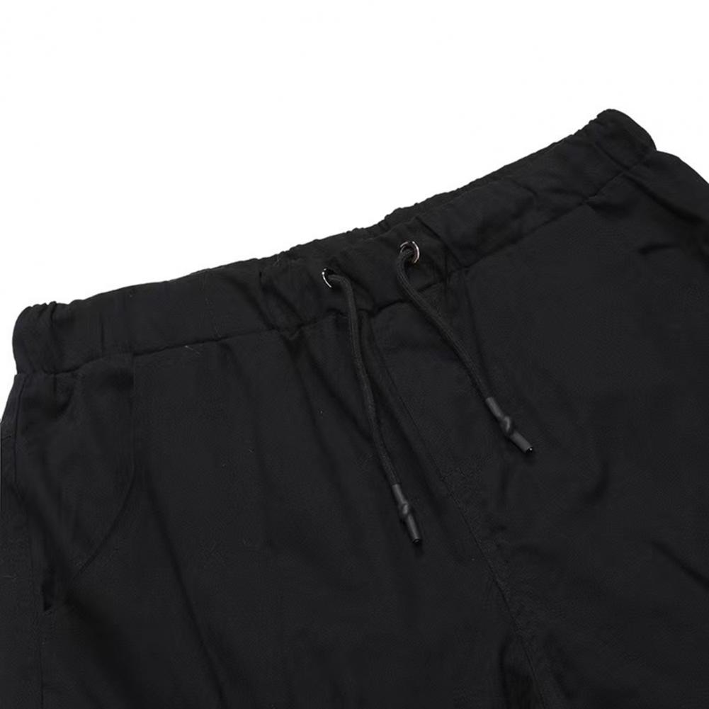 Description Picture 2 of itemMen Pants Elasticated Ankle Pants Stylish Men's Cargo Pants Ankle-banded Drawstring Multi Pockets Slim Fit Streetwear for Plus