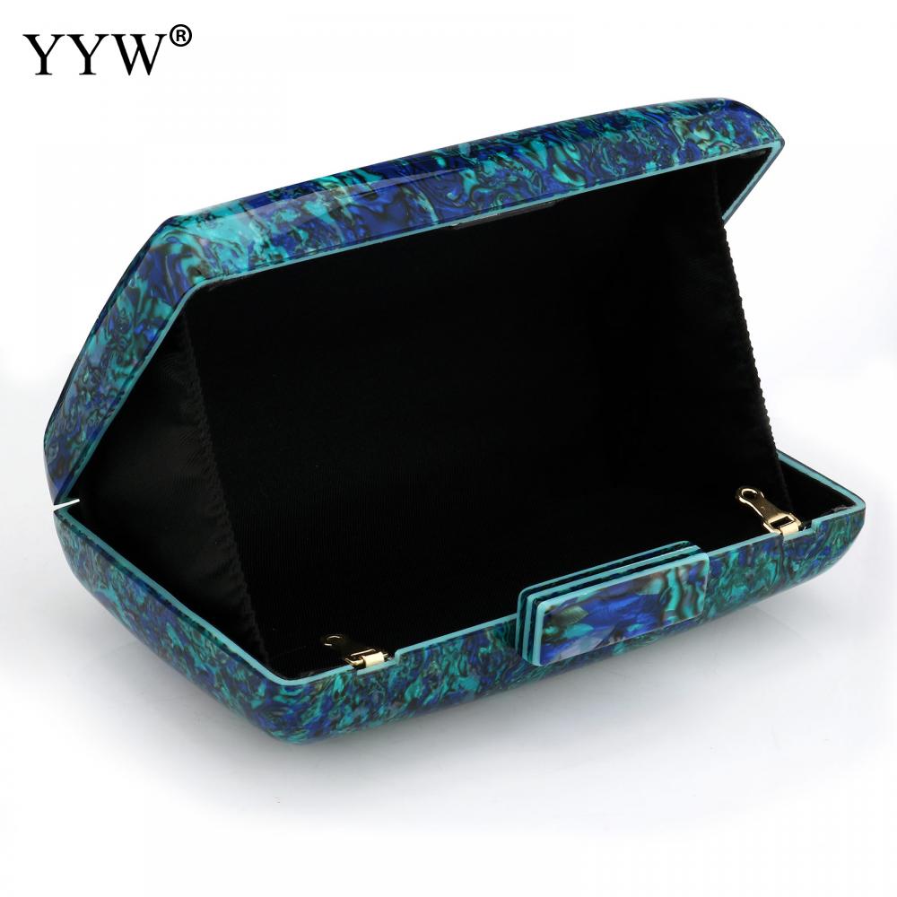 YYW Akryl Kvinnor Vintage Färgglad Marmor Prom Evening Clutch Bag Party Handväska Kvinna Casual Box Clutches Handväska_voghion.com