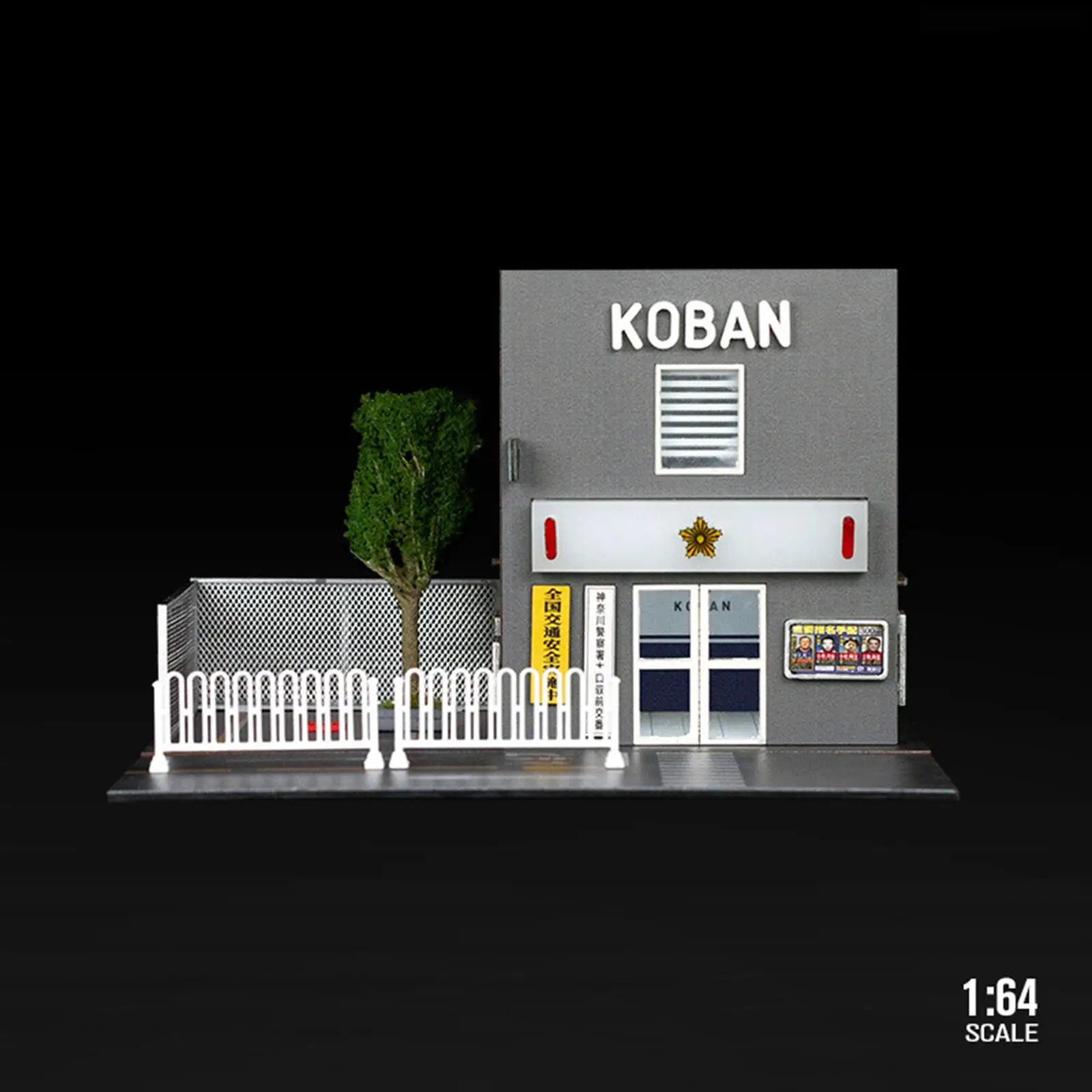 1/64 Koban Model Diorama Kits DIY Parking Lot Building Kits for DIY Scene Model Dollhouse Decoration Model Train Layout Ornament