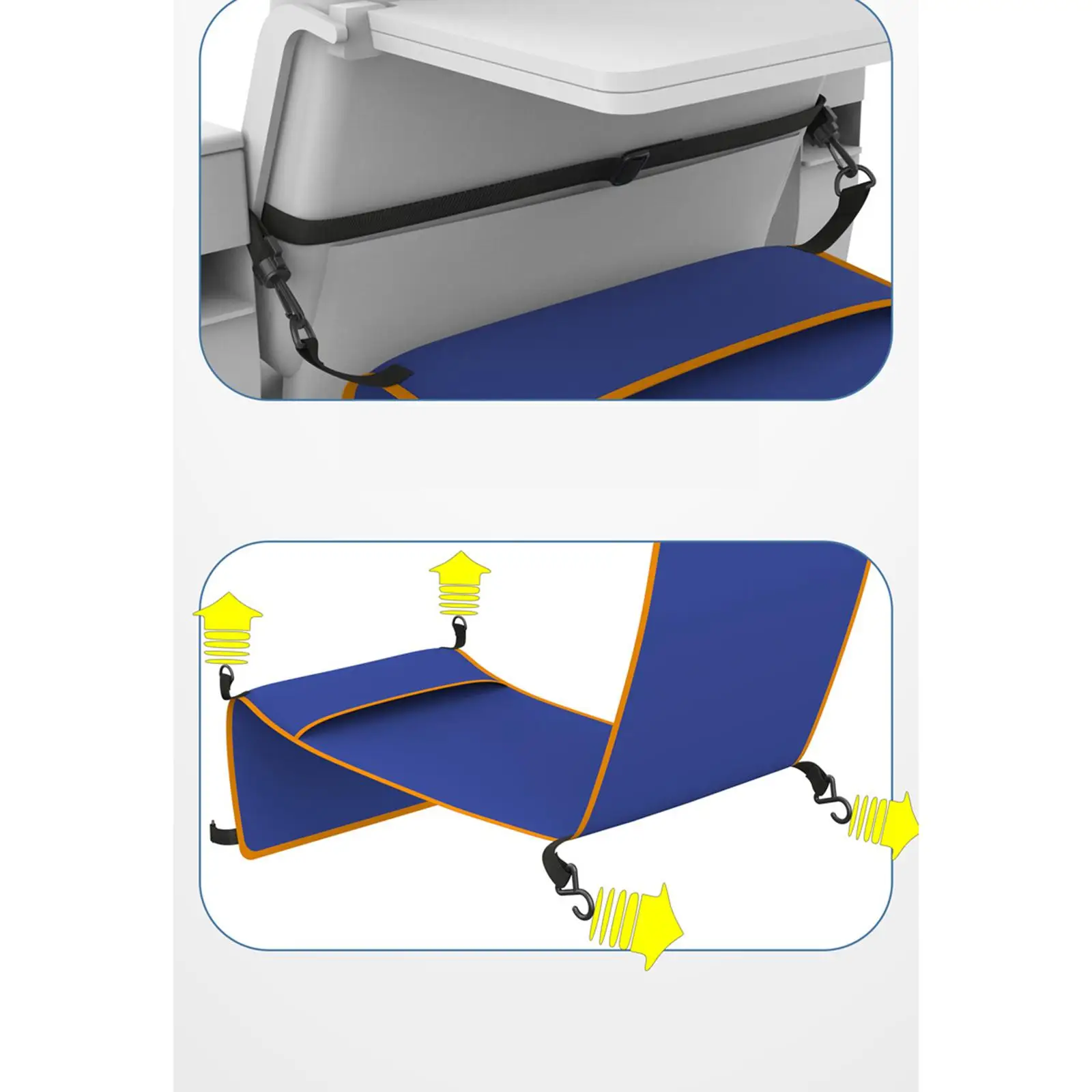 Adjustable Airplane Footrest Hammock Wear Resistance Foldable Seat Cover Travel Foot Rest for Bus Airplane Flights Trains Travel