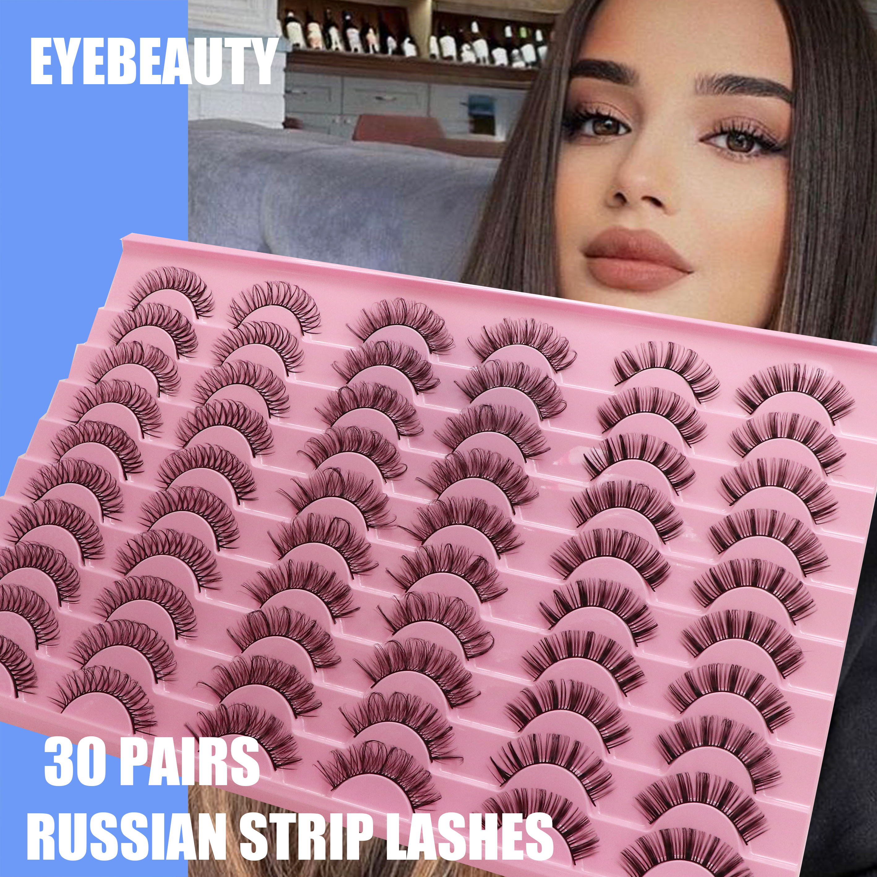 Best of Russian Strip Lashes 30 / 10 Pairs 3D False Eyelash Fluffy Mink Lashes Russian Eyelashes DD Curl Fake Eyelashes Makeup Eye Lashes Reviews & Tips