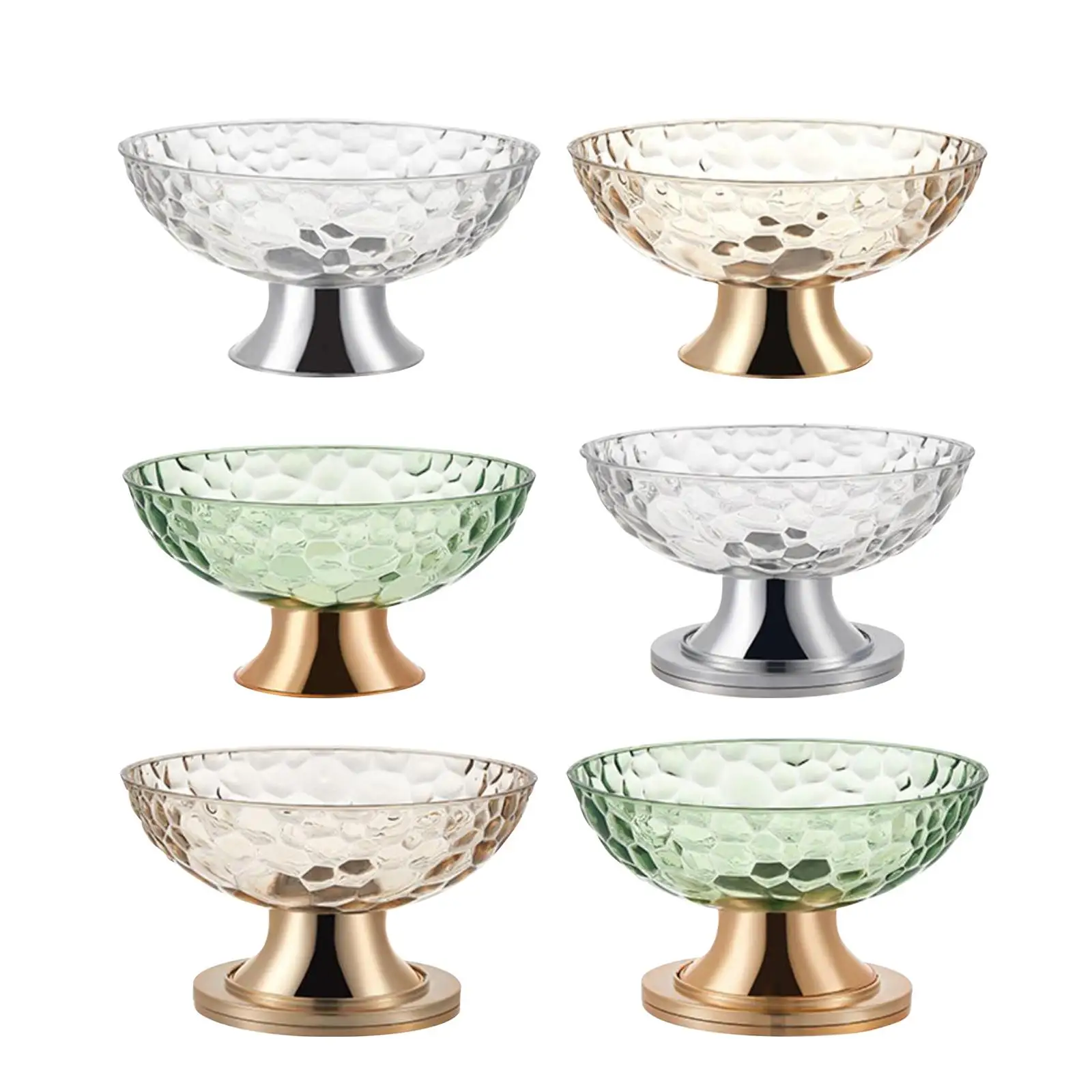 Decorative Pedestal Bowl,Vegetable Food Tray,Dessert Display Stand,Fruit Dish Plate for Dining Room Tables Breads Snacks Home