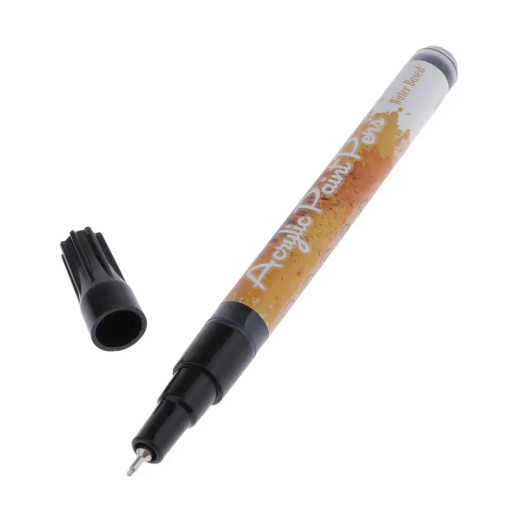 Fabric Markers Single Tip Black Pigment Fine Permanent Graffiti Coloring Fabric Pens. Child  & Non 