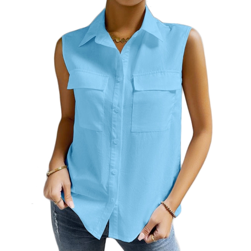 Colared Business Casual Túnica Top Sólidos Verão Blusas Top Trabalho Blusas