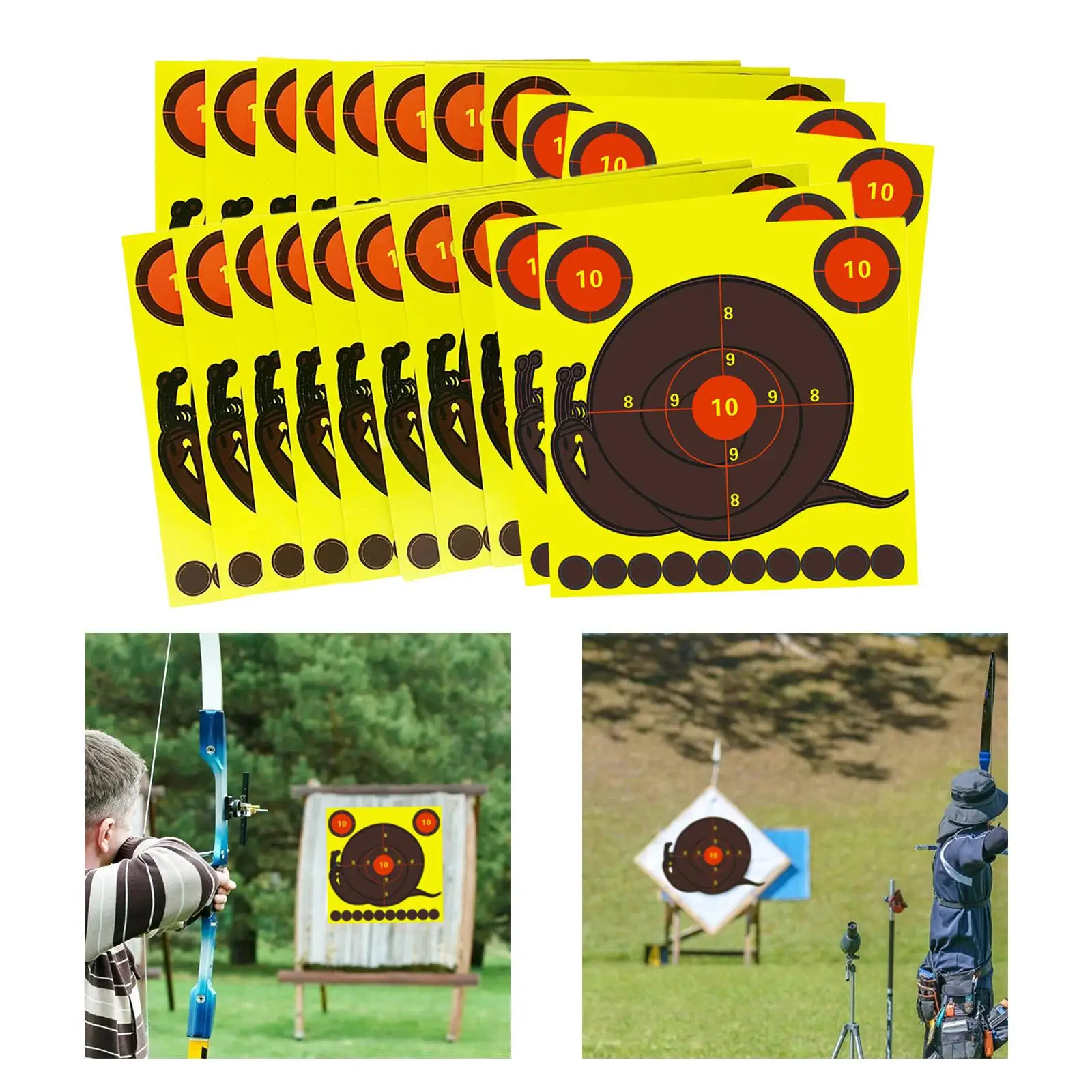  Targets 8x8 Inch Self  Paper Reactive Stickers   Pellet  Air