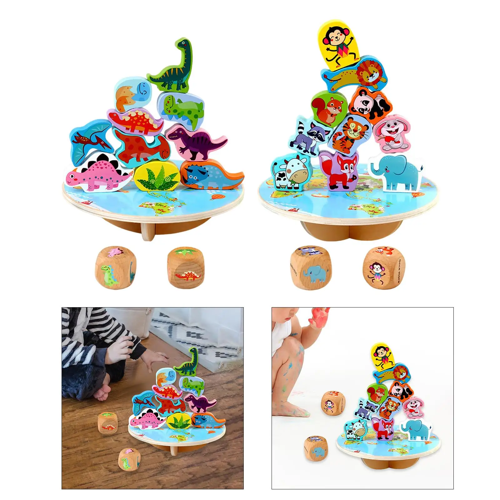 Wooden Balancing Puzzle Early Educational Toy Toys Skill Motors Balancing Blocks Activity Puzzles for Children Kids