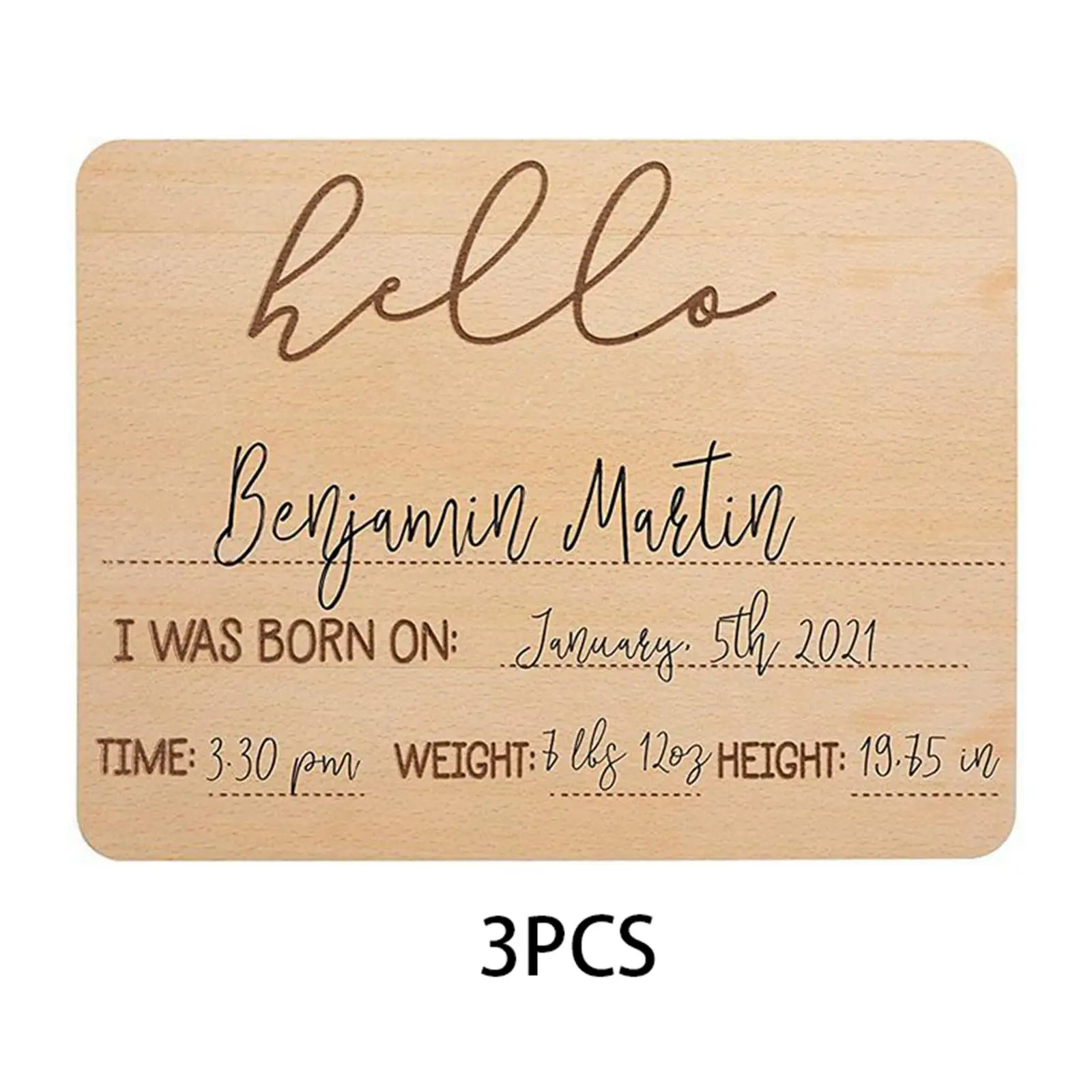 3 Pieces Baby Milestone Cards Shower Gift Newborn Commemorative Registry