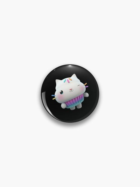 Gabby Dollhouse - Cakey Cat Pin Buttons Brooches Pin Jewelry 