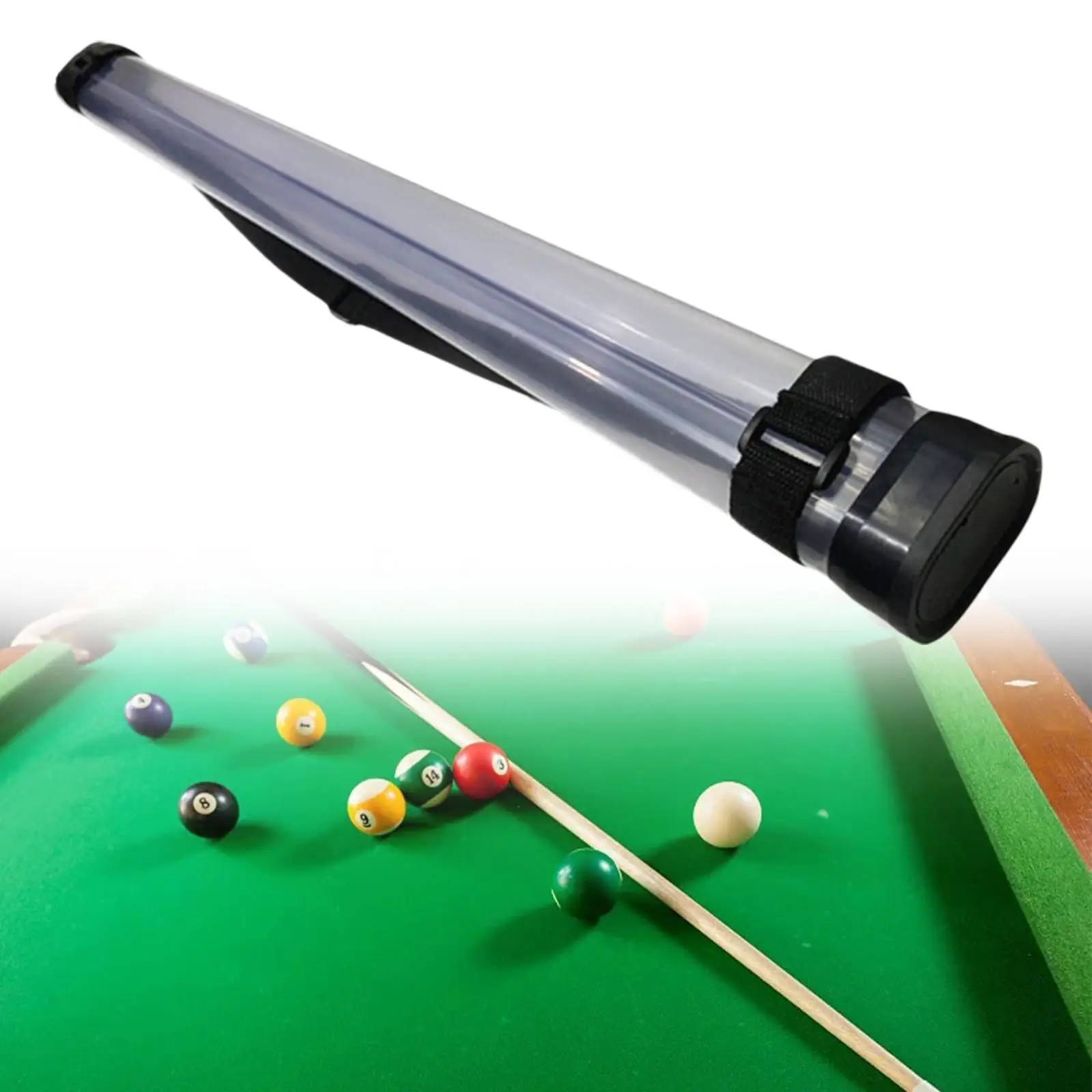 Billiards Pool Cue Case Professional Holds Durable Long Tube Billiard Stick Carrying Case for 1 Complete 2 Pcs Cue Billiard Rod
