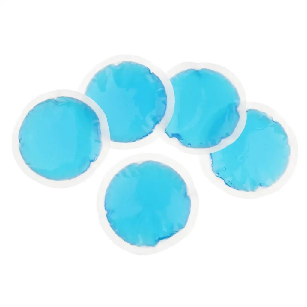 5pcs Anti Aging Wrinkles Reusable Eye Face Mask Gel Heat Ice Cold Cooling Pads