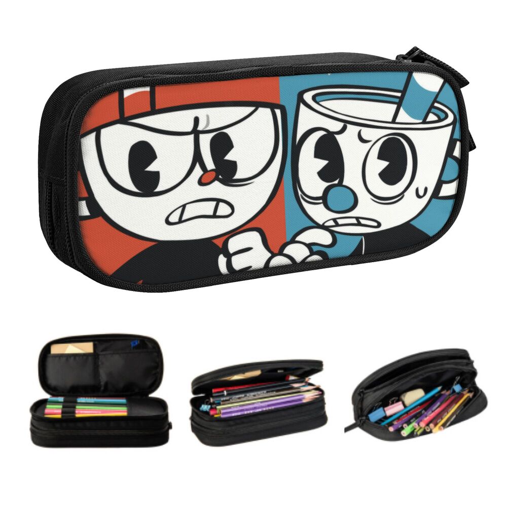 Cuphead cuphead mugman lápis caso para menina