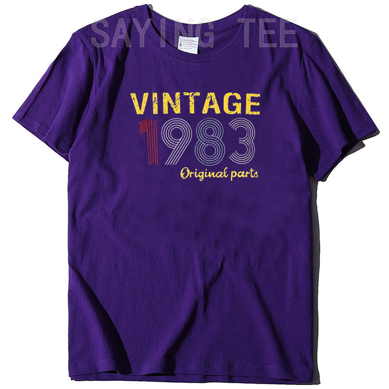 Vintage 1983 Shirts Frauen 40th Geburtstag T-Shirt Geschenke Idee 80s Retro Geburtstag-Party Kleidung Sprüche Zitat Graphic Tee casual Top – Detail 19