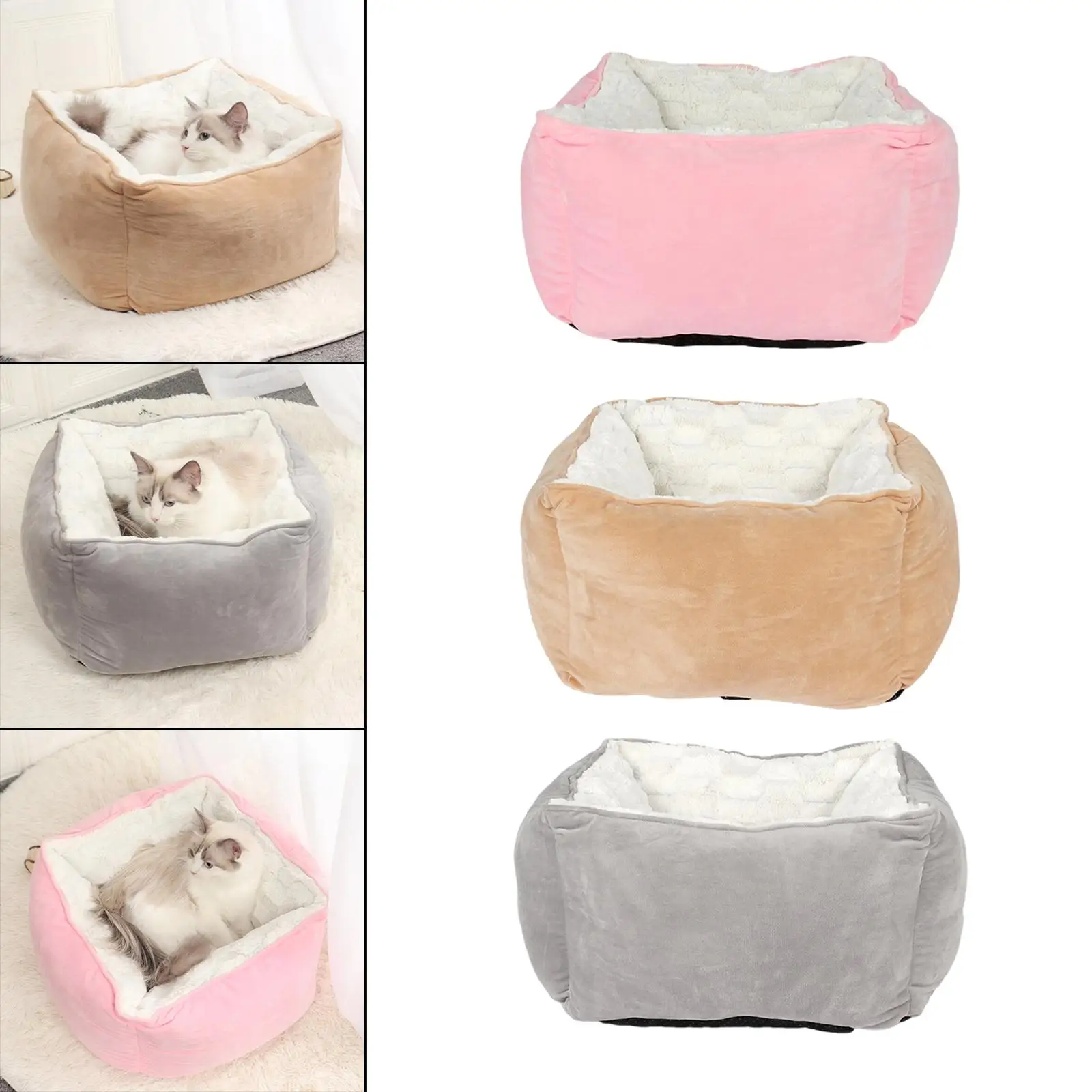 Square Dog Bed Pet Bed Autumn  Comfortable Bed Nest House Warm Dogs House 