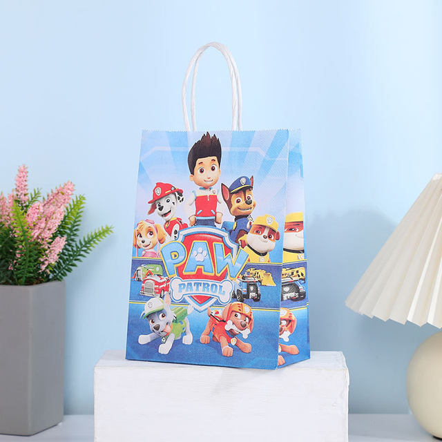 PAW Patrol Chase sacchetti regalo animazione carina sacchetto di carta  Kraft bomboniere per feste di compleanno di nozze sacchetto di imballaggio  di caramelle sacchetti di dolci per bambini - AliExpress