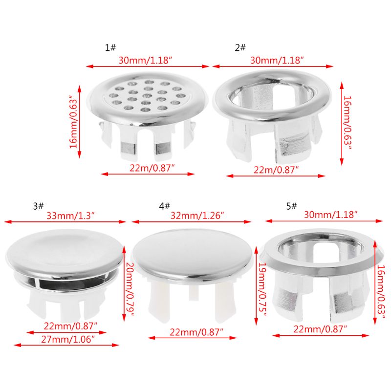 Title 6, Anello di troppopieno per lavandino del bagno T...