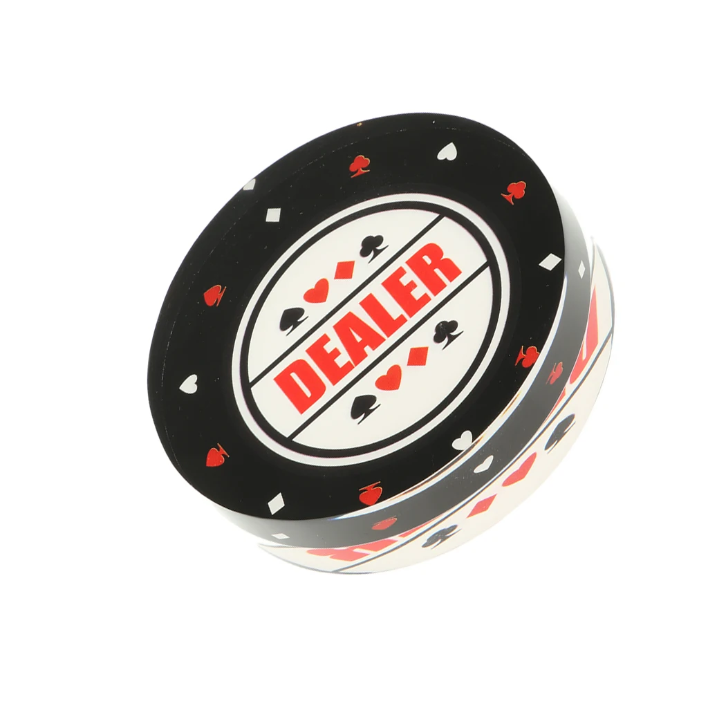 Large White Acrylic Dealer Button Puck for Party Table Game
